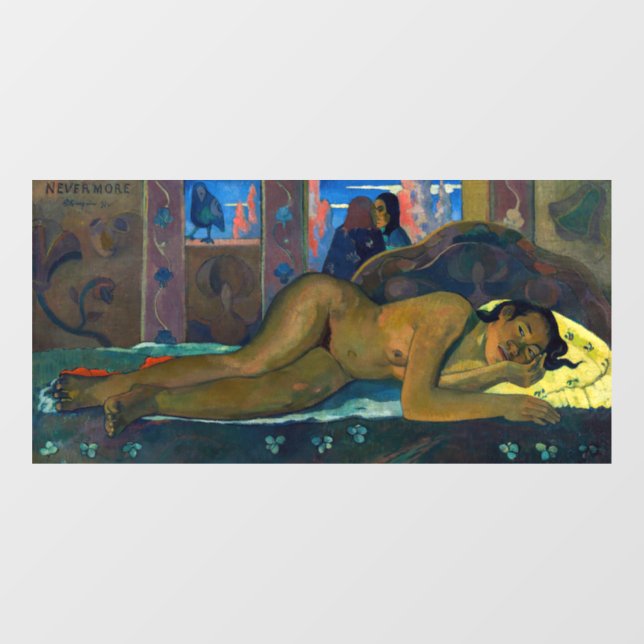 Paul Gauguin - Nevermore / O Taiti Fensteraufkleber (Blatt)