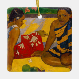 Paul Gauguin - Parau Api / Was gibt's Neues? Keramikornament