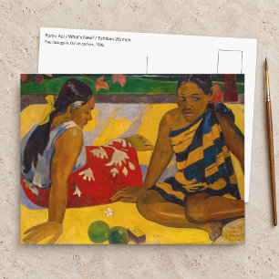 Paul Gauguin - Parau Api / Was gibt's Neues? Postkarte