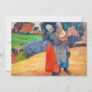 Paul Gauguin - Paysannes Bretonnes Dankeskarte