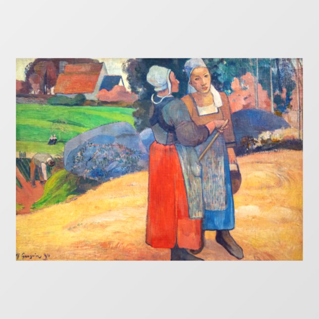 Paul Gauguin - Paysannes Bretonnes Fensteraufkleber (Blatt)