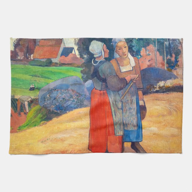 Paul Gauguin - Paysannes Bretonnes Geschirrtuch (Horizontal)