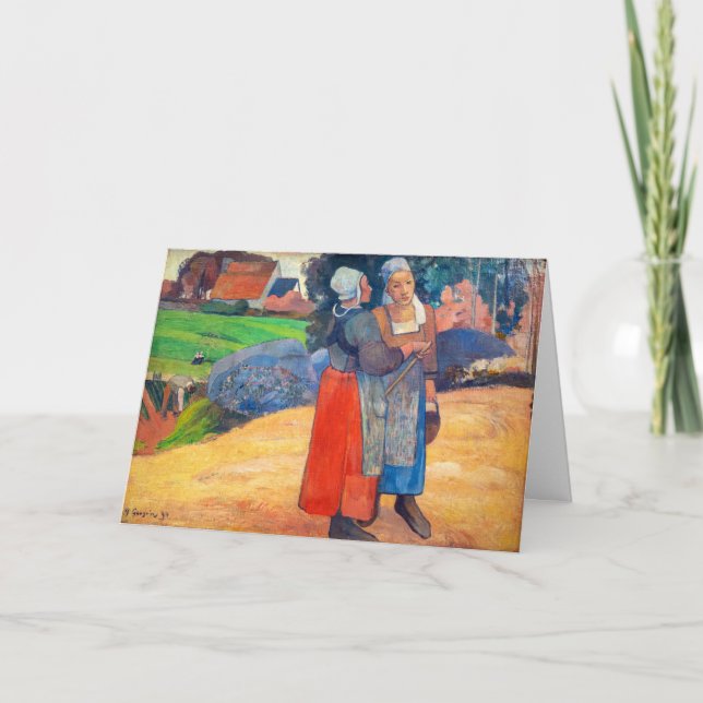 Paul Gauguin - Paysannes Bretonnes Karte (Vorderseite)