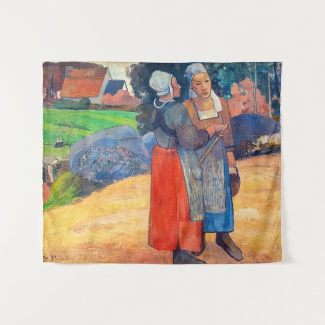Paul Gauguin - Paysannes Bretonnes Wandteppich (Vorderseite (Horizontal))