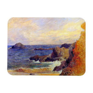 Paul Gauguin - Rocky Coast Fine Art Gemälde Magnet