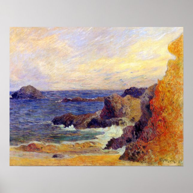 Paul Gauguin - Rocky Coast Fine Art Malerei Poster (Vorne)
