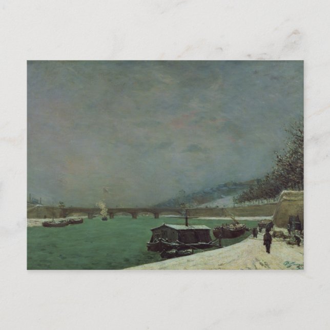 Paul Gauguin | Seine in der Pont d'Iena, Winte Postkarte (Vorderseite)