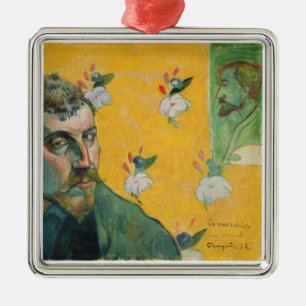 Paul Gauguin Selbstportrait, Les Miserables,1888 Silbernes Ornament