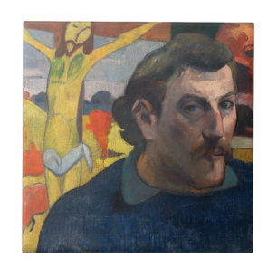 Paul Gauguin - Selbstporträt mit Gelbchrist Fliese