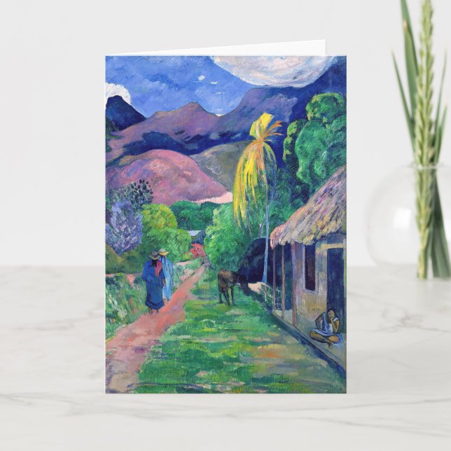 Paul Gauguin - Straße in Tahiti Karte (Vorderseite)