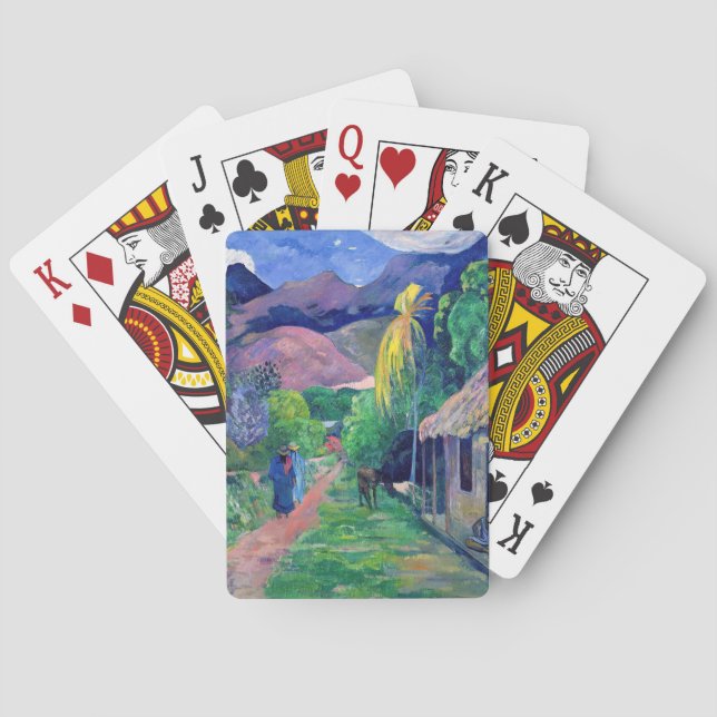 Paul Gauguin - Straße in Tahiti Spielkarten (Rückseite)