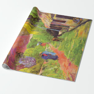 Paul Gauguin Straße in Tahiti Vintage Fine Art Geschenkpapier