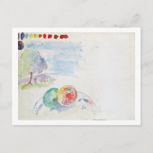Paul Gauguin Studie über Obst und Landschaft, 18 Postkarte