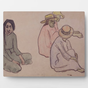 Paul Gauguin   Studie über Tahitianer (w/c, ink &  Fotoplatte