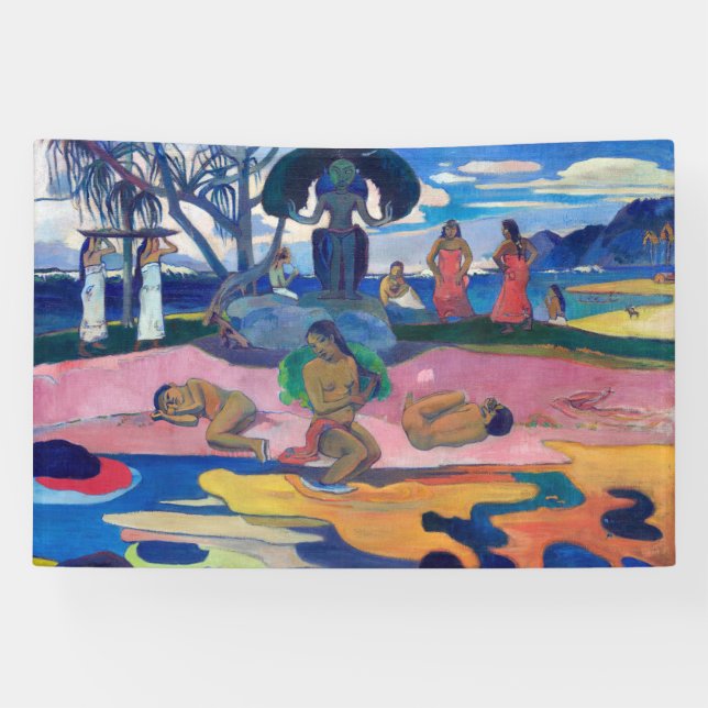 Paul Gauguin - Tag des Gottes / Mahana natua Banner (Horizontal)