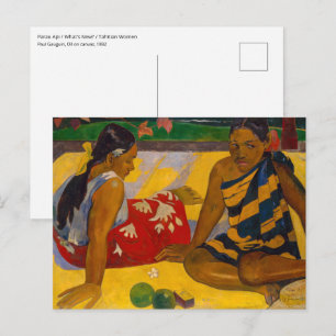 Paul Gauguin - Tahitian Women / Parau Api Postkarte