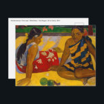 Paul Gauguin - Tahitian Women / Parau Api Postkarte<br><div class="desc">Tahitian women / Parau Api / What News - Paul Gauguin,  Oil on Leinwand,  1892</div>
