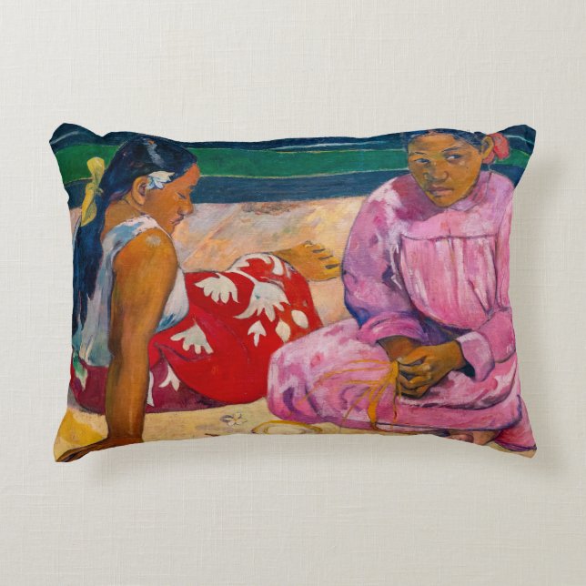 Paul Gauguin - Tahitianische Frauen am Strand Dekokissen (Vorderseite)