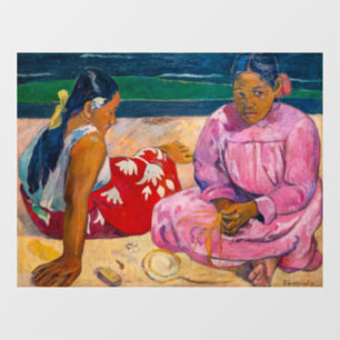 Paul Gauguin - Tahitianische Frauen am Strand Fensteraufkleber