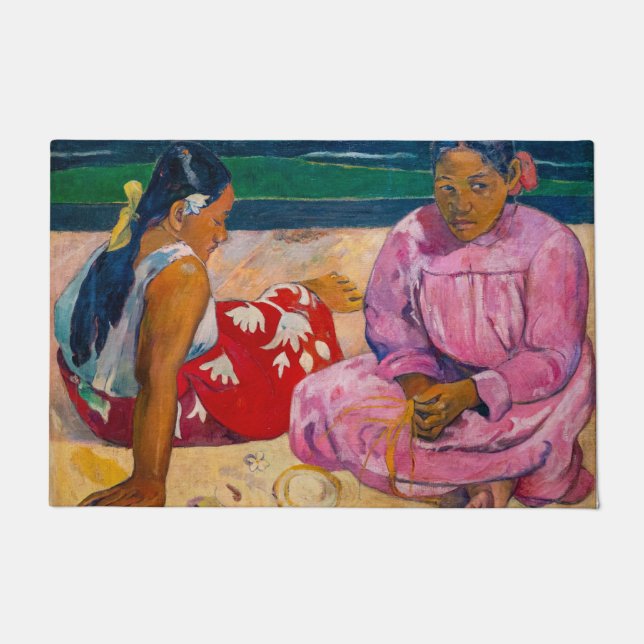 Paul Gauguin - Tahitianische Frauen am Strand Fußmatte (Vorderseite)