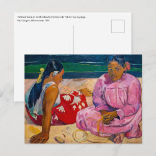 Paul Gauguin - Tahitianische Frauen am Strand Postkarte