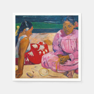 Paul Gauguin - Tahitianische Frauen am Strand Serviette