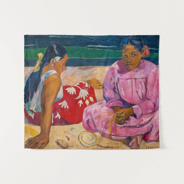 Paul Gauguin - Tahitianische Frauen am Strand Wandteppich (Vorderseite (Horizontal))