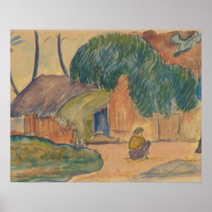 Paul Gauguin - Tahitianische Hütte Poster