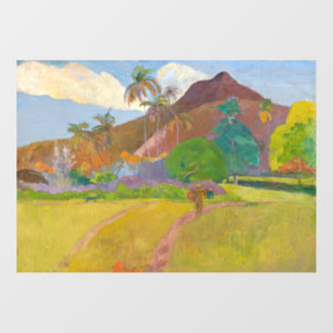 Paul Gauguin - Tahitianische Landschaft Fensteraufkleber
