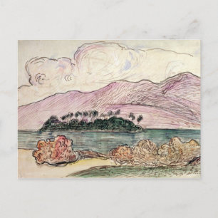 Paul Gauguin   Tahitianische Landschaft (w/c auf P Postkarte