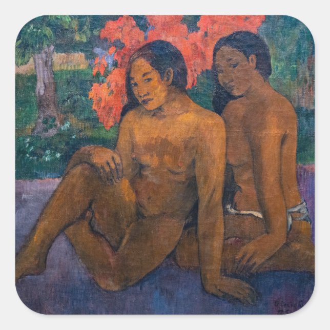 Paul Gauguin - Und das Gold ihrer Körper Quadratischer Aufkleber (Vorderseite)
