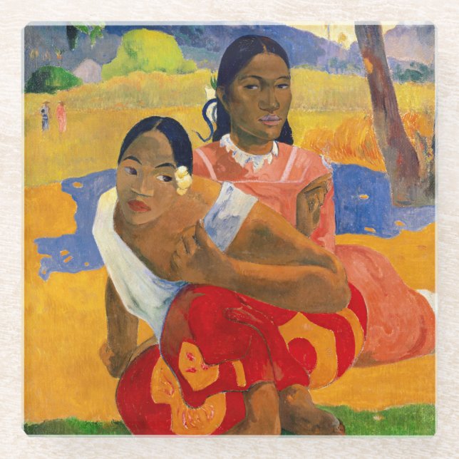 Paul Gauguin - Wann wirst du heiraten? Glasuntersetzer (Vorderseite)