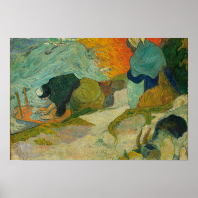 Paul Gauguin - Washerwomen in Arles Poster (Vorne)