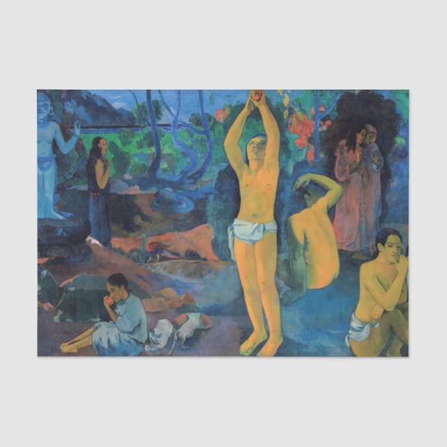 Paul Gauguin - Woher kommen wir? Seidenpapier (Vorderseite)