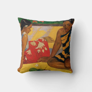 Paul Gauguin zwei Frauen von Tahiti Parau Api Vint Kissen