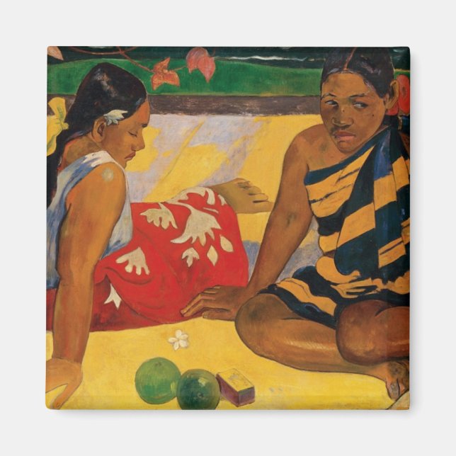 Paul Gauguin zwei Frauen von Tahiti Parau Api Vint Magnet (Vorne)