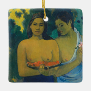 Paul Gauguin - Zwei Tahitianerinnen Keramikornament