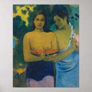 Paul Gauguin - Zwei Tahitianerinnen Poster
