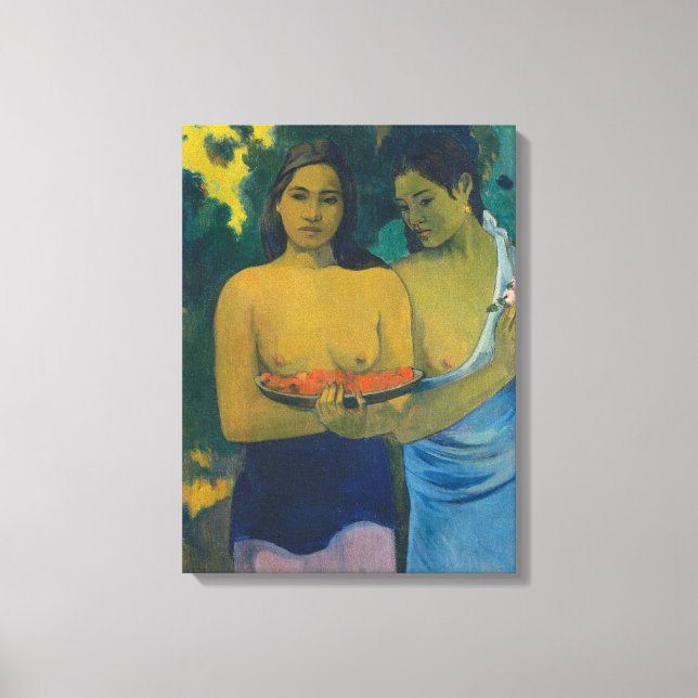 Paul Gauguin - Zwei tahitianische Frauen Leinwanddruck (Vorderseite)
