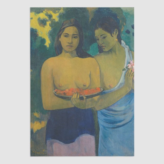 Paul Gauguin - Zwei tahitianische Frauen Seidenpapier (Von Creator hochgeladen)