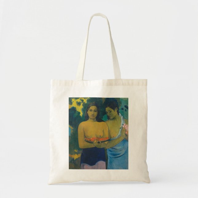Paul Gauguin - Zwei tahitianische Frauen Tragetasche (Vorne)