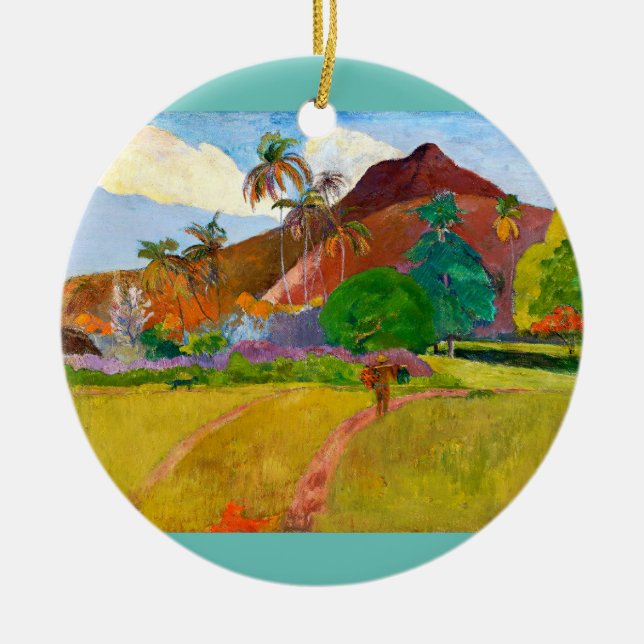 Paul Gauguins berühmtes Bild aus der Tahitianische Keramik Ornament (Vorne)