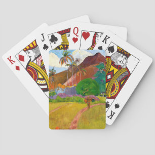 Paul Gauguins berühmtes Bild aus der Tahitianische Spielkarten