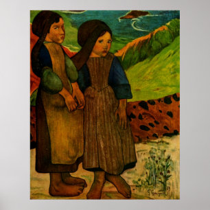 Paul Gauguins Breton Girls (1889) Poster