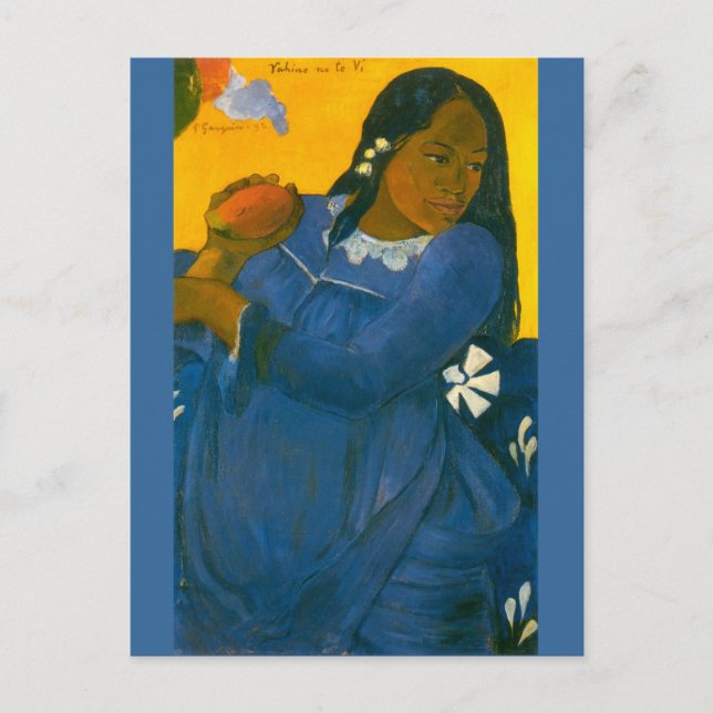 Paul Gauguins Frau mit einem Mango (1892) Postkarte (Vorderseite)