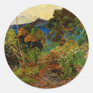 Paul Gauguins Landschaft Martinique (1887) Runder Aufkleber
