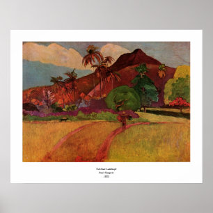 Paul Gauguins Tahitianische Landschaft (1893) Poster