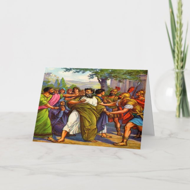 Paul geht ins Gefängnis Grußkarte Karte (Vorderseite)