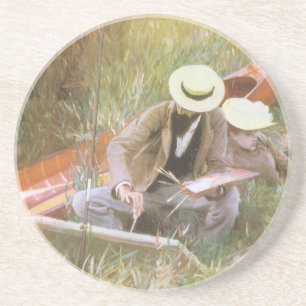 Paul Helleu Sketching mit Seiner Ehefrau von JS Sa Getränkeuntersetzer