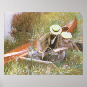 Paul Helleu Sketching mit Seiner Ehefrau von JS Sa Poster